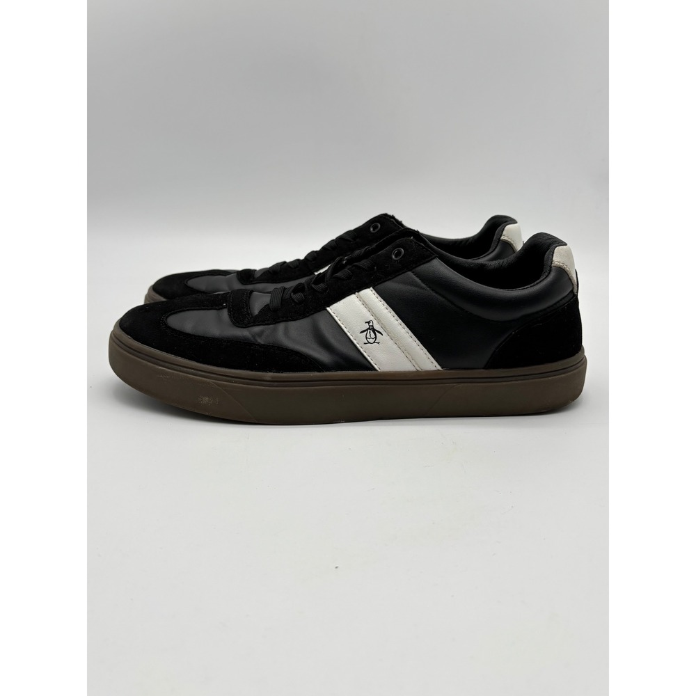Original Penguin Lyrs Mens Sneakers Black White Gum Sole PENA17F473C-1 Size 12 - Picture 3 of 8